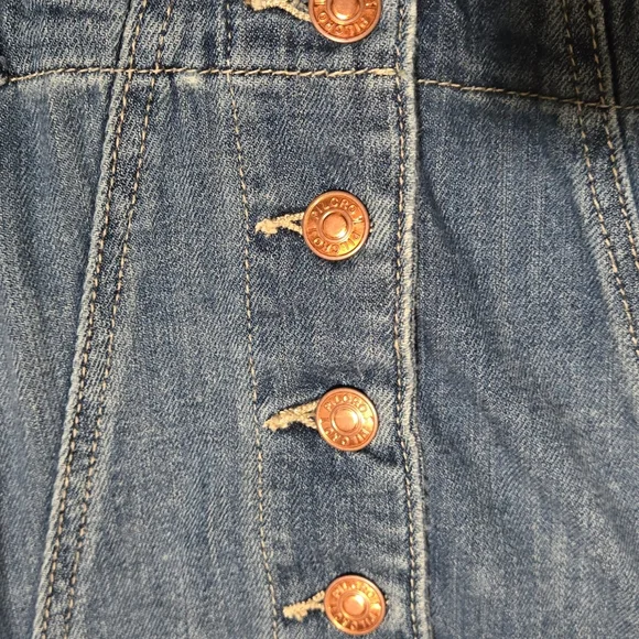 Pilcro Anthropologie Everyday Soft Denim Short Jumpsuit Size 32 - Picture 5 of 15